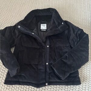 Abercrombie & Fitch Dark Velvet Puffer Jacket
